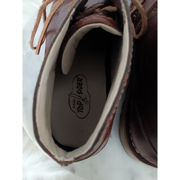 Sperry Top Sider Men\'s Sz 12M Chukka Boots Shoes Brown Leather STS12119